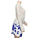 Farm Rio  Lace Long Sleeved Blouse, Off-White, Large Photo 12
