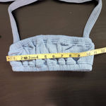 We Wore What Blue Halter Crop Top Size XS NWT Tie Neck Halter Top Photo 10