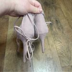 Lulus Woman’s Romy Dusty Rose Lace Up Chic Heels Size 9 Photo 5