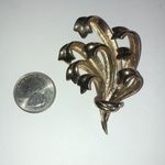 Monet  Gold Tone Floral Spray Vintage Brooch Shoulder Pin Photo 2