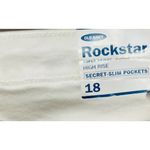 Old Navy NEW High Waist Rockstar Super Skinny Jeans Slimming White Raw Hem Sz 18 Photo 7