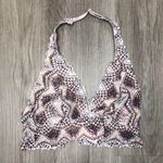 Victoria's Secret Women's Pink Multi Triangle Pattern Halter Lace Bralette sz XS Photo 0