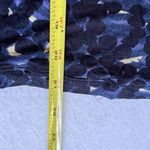 Fuzzi Made In‎ Italy Long Sleeve Blue Leopard Tee Shirt Black Blue Size XS Y2K Photo 8