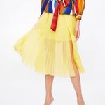 ZARA  PLEATED SHORTS Skort Skirt Yellow Color Sz XS Photo 3
