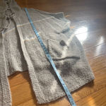 VELVET By Graham & Spencer women's hoodie long open front cardigan wool blend S Tan Photo 9