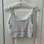 Hollister White Crochet Granny Square Crop Top Photo 2