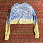 TWO TONE TIE DYE CROP LONG SLEEVE TEE Blue Photo 2