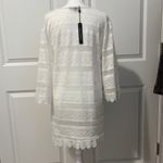 Club Z Collection White Lace Swim Cover Up. Size Small. Photo 3