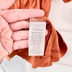 Everlane Smocked Top in Rust Short Sleeve Size S Photo 3
