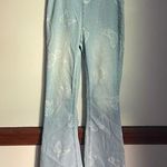 No Boundaries  Y2K Light Blue Butterly Elastic Waist Flared Jeans xs Photo 0