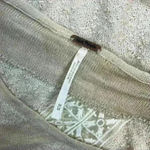 Free People  Tan V-Neck Long Sleeve Top Size M Photo 4