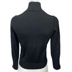 ZARA  Women's Black Knit Turtle neck Long Puff Sleeve Pullover Sweater Top Size M Photo 1