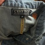 MD Vest Cest Toi light wash button up vest Blue Size M Photo 2