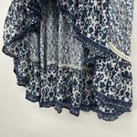 Solitaire  Boho Maxi High Low Skirt Blue White Crochet Mixed Print Pull On Size S Photo 3