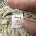 Romwe Smocked Crop Top Ruffle Peasant Boho Cottagecore Romantic Women's Small Photo 4