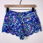 Lilly Pulitzer Scalloped Hem Pull On Shorts Ceviche Blue Women’s Size XS Summer Photo 0