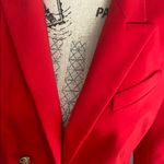 EXPRESS Red Blazer Tailored Fit Notched Lapels Photo 3