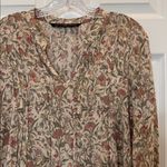 Peruvian Connection  Floral Pleated Blouse Size Small Photo 3