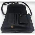 ELLINGTON Black Leather Messenger bag purse shoulder crossbody handbag Photo 3