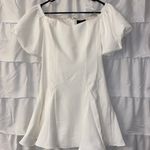 DO+BE White Puff Sleeve Off The Shoulder Dress Photo 0