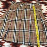 Preppy Academia Bratz Goth Plaid Pleated Flannel School Girl Mini Skirt Y2K Grunge Collegiate Beige XS Measurement in pics Brown Photo 3