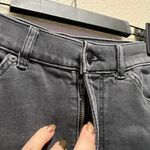 EXPRESS Midi High Rise Shorts Black Denim Jeans Cotton Stretch Dark Wash Sz 4 Photo 4