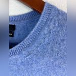 Tahari  Pure Luxe M Cashmere Soft Blue Crew Neck Pullover Sweater Photo 6