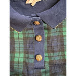 VTG American Collection Cricket Plaid Cape Cod Granny Tartan Knit Top Med/Lg Blue Photo 1