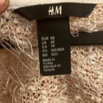 H&M peach and white stripe mohair style knit sweater woman’s size XS Photo 3