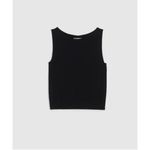 Madewell  Merino Wool-Silk Blend Boat-Neck Sleeveless Knit Sweater Top Black Sz M Photo 6