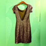 Free People  Bronze Sequins Body Con Dress sz S Photo 1