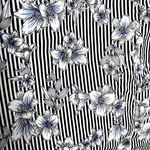 EUC Patchington Striped Hawaiian Floral Skort Coastal Grandma Nautical Size 14 Black Photo 2