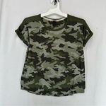Lucky Brand  Short Sleeve Camo T Shirt Women’s Small Green Photo 0