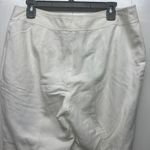 Bandolino Linen Blend White Cropped Pants Women's Size 12 Coastal Breathable Photo 5