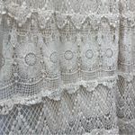 Chelsea & Theodore Cream long Lace tiered Maxi Skirt 2x crochet bohemian boho Photo 6