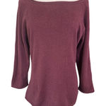 Joie  100% Cashmere Sweater Burgundy Boat Neck Lightweight Pullover Women’s XL Photo 0