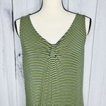 Tommy Bahama  Casual Dress Sleeveless Green Blue Striped Size M Rayon Blend Photo 1