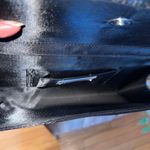 Gunne Sax Black Ruched Clutch Rhinestone Flower Evening Bag Formal Purse Photo 7