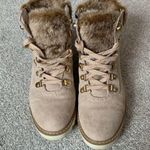a.n.a Nelson Fur Lace Up Boots Hiking Sherpa Cream Beige Memory Foam Size 7.5 8 Photo 7