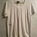 Lands' End  Womens Ivory Cotton Modal Lightweight Short Cap Sleeve Sweater;Size XL Photo 0