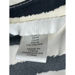 H&M  Women's White Black Silky Satin Zebra Print Long Sleeve Mini Wrap Dress Sz M Photo 2
