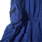 Raviya Womens Size Medium Navy White Boho Strapless Ruched Dress Coverup Photo 5