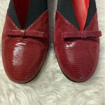 Amalfi by Rangoni Made in Italy Red Leather Bow Flats – Size 7M Photo 1