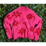 Major Label Group Pink Floral Crewneck Sweater Size XL Photo 2