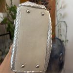Emporio Armani  Silver & Cream Python Leather Top Zip Mini Bag Photo 3