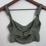 Free People  Intimately Mellow mood crop top corset Green Tee Leaves XS Photo 2