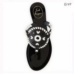 Jack Rogers  Georgica Black and White Jelly Sandals size 10 Photo 2