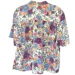 American Vintage Vintage Floral Coastal Grandma Garden Party Button Down Gauzy Shirt Petite Large Photo 2