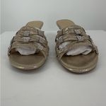 Jones New York Kaleena Embellished Kitten Heel Dress Sandals size 6 Light Gold Photo 4