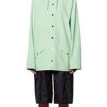 NWT! Rains Unisex Waterproof Jacket in Mineral Photo 0